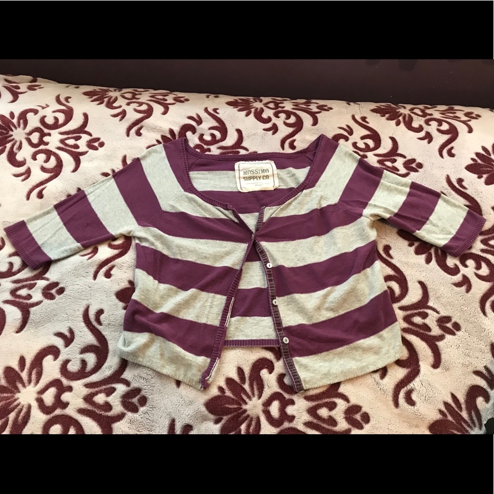 Purple Stripped Cardigan